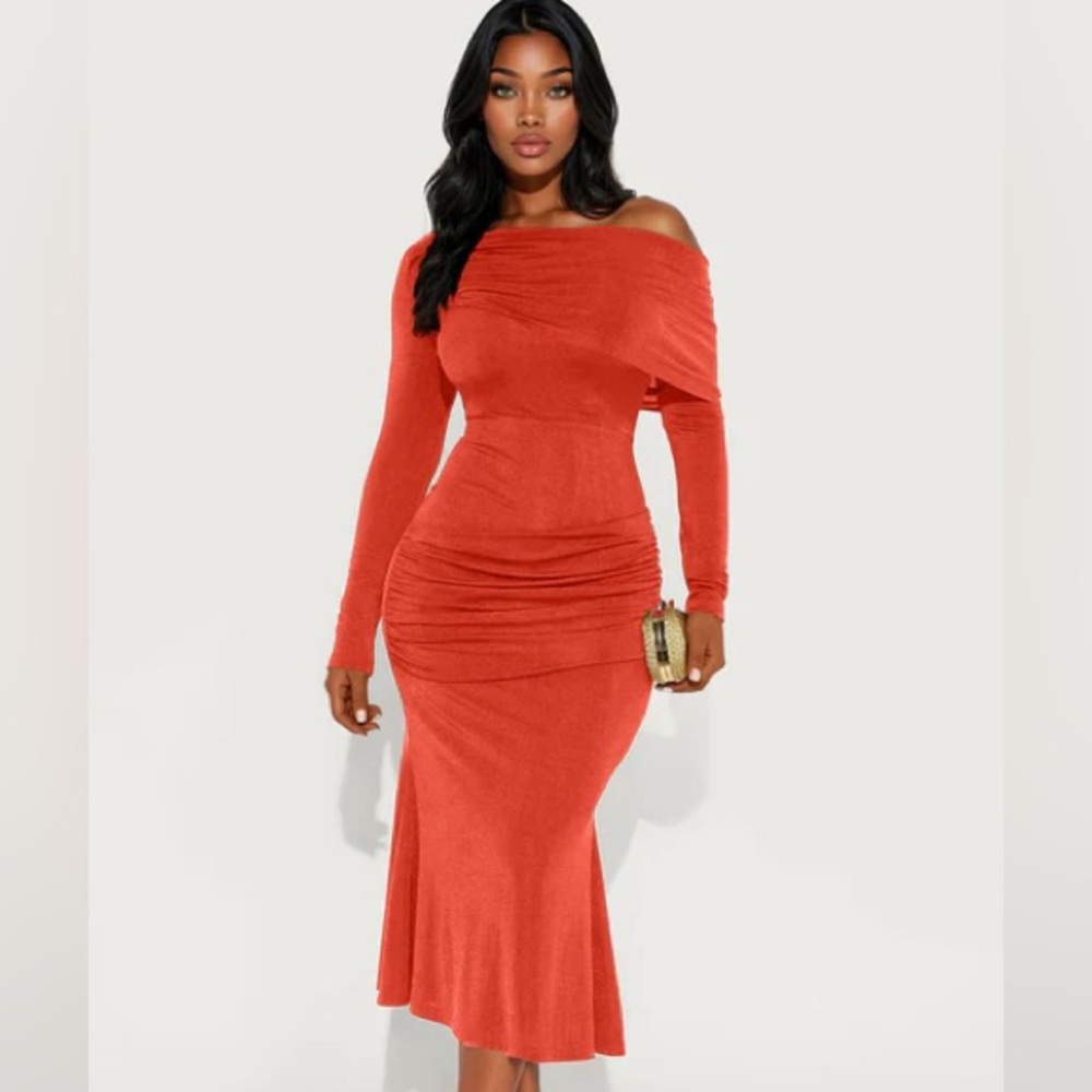 Talk Much Draped Midi Dress NEW 🏷️